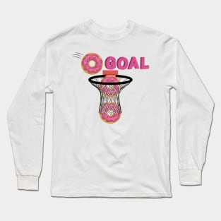 Donuts Basketball Hoop Long Sleeve T-Shirt